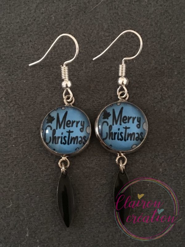 Boucles de Noël Merry Christmas
