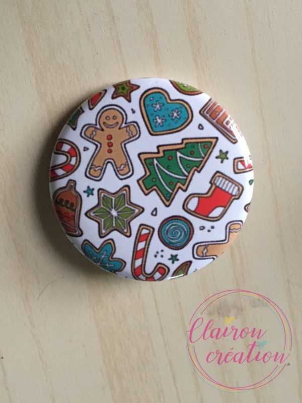 Badge motif thème Noël