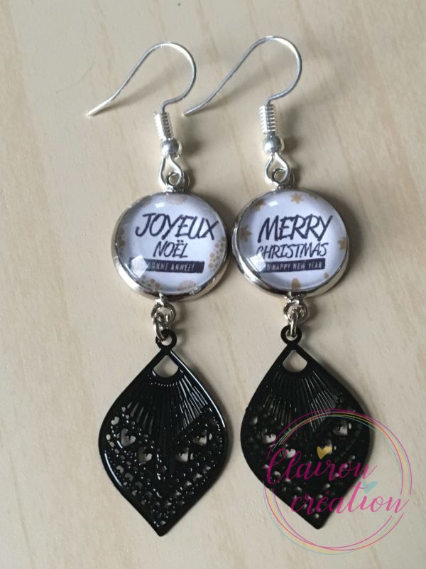Boucles Joyeux Noël Merry Christmas