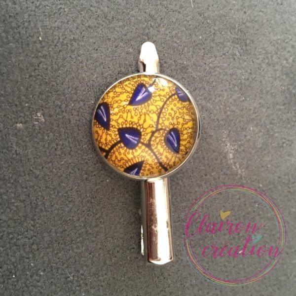Barrette Lierre fond jaune