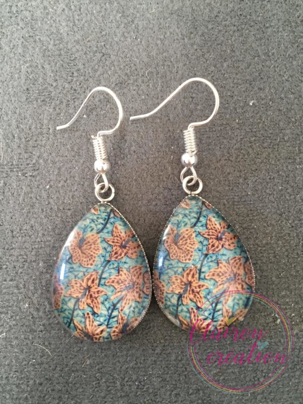 Boucles goutte fleurs d'automne