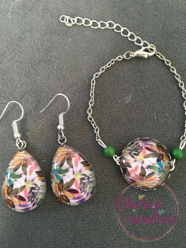 Parure feuillage en fleurs