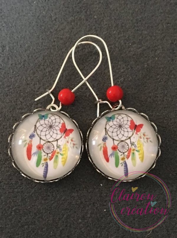 Boucles Pendantes Attrape Rêve colorés