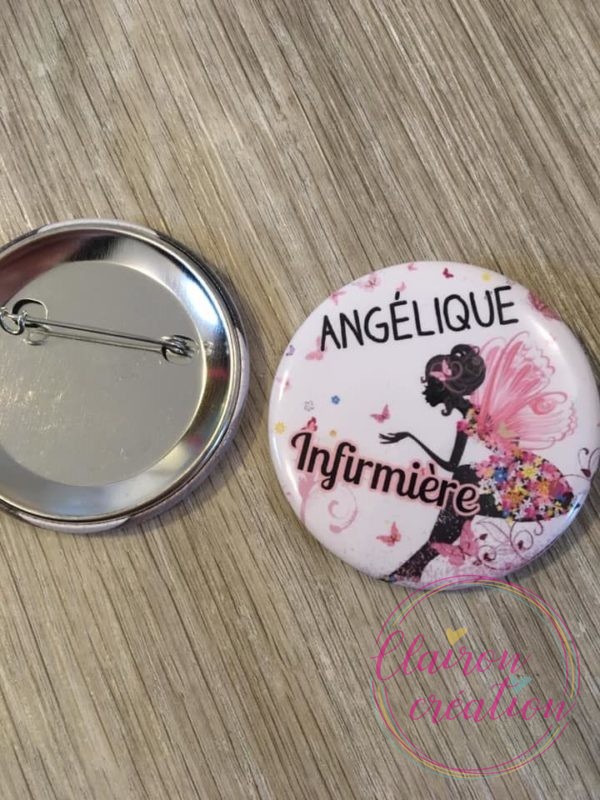 Badge prénom infirmiere fée
