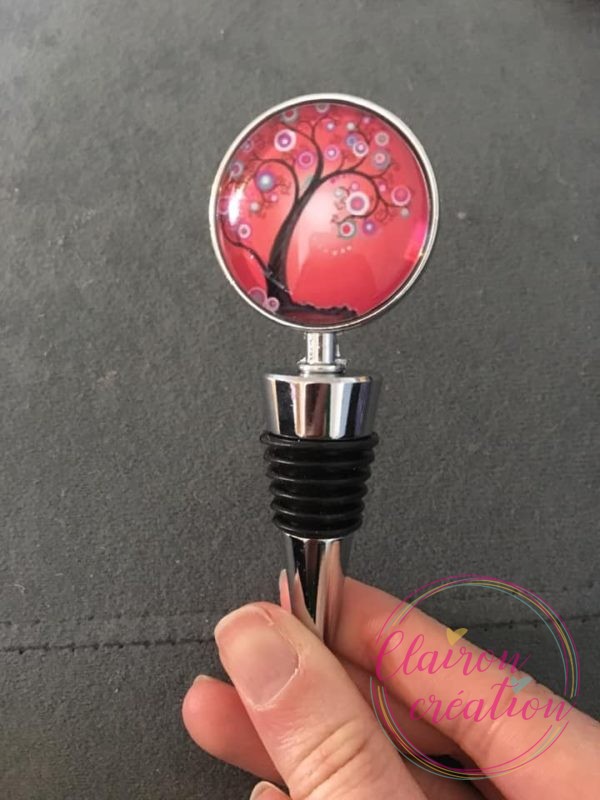 Bouchon arbre magique fond rose