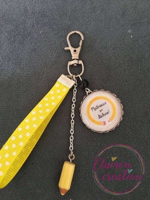 Porte Clé Maîtresse qui déchire ton jaune