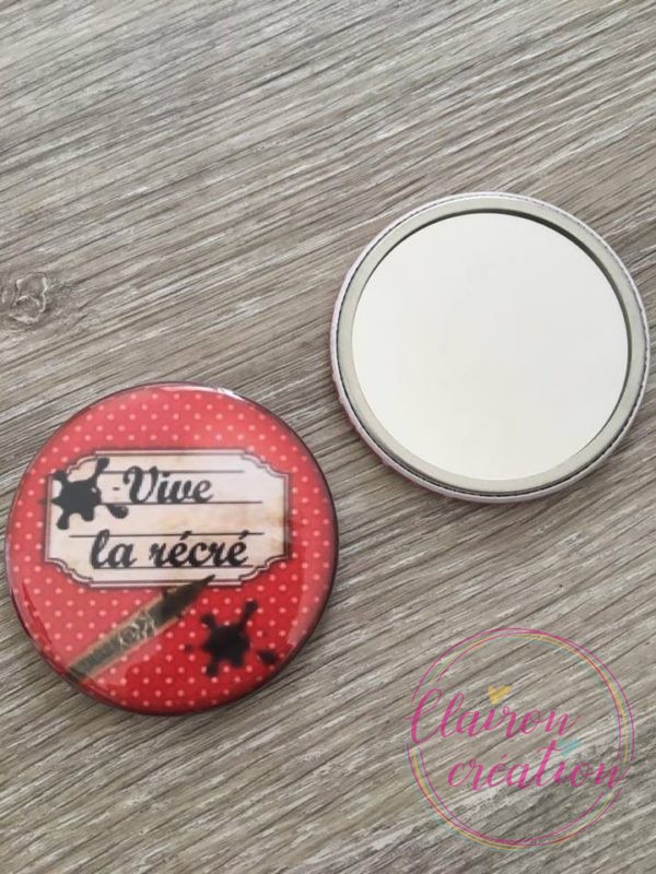Miroir de poche vive la recré