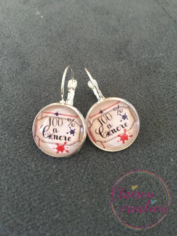 Boucles dormeuses theme maitresse