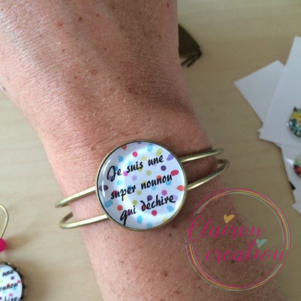 Bracelet Manchette super Nounou qui déchire