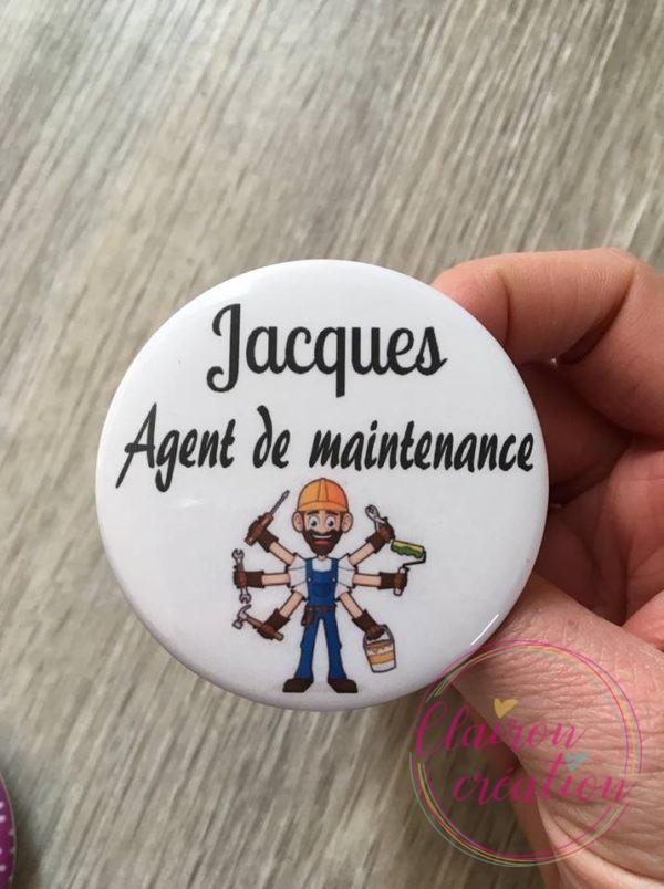 Badge prénom Agent de Maintenance