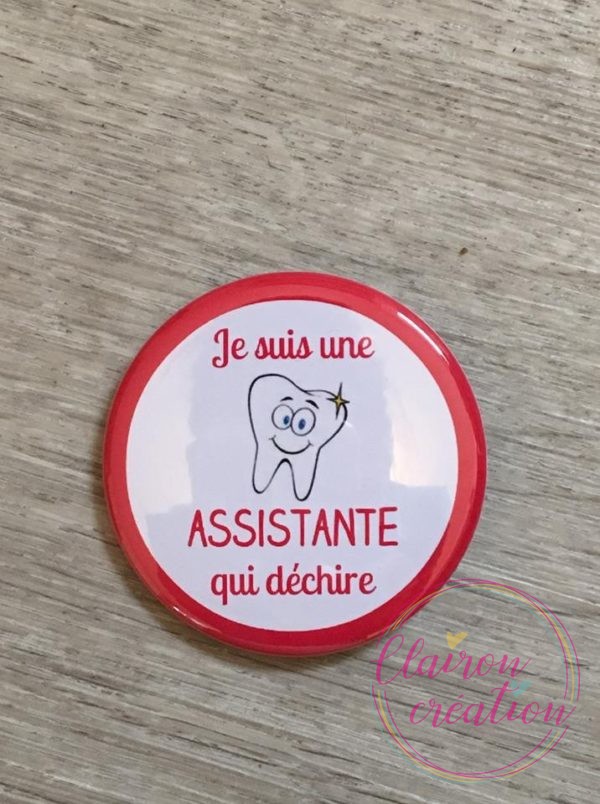 Badge prénom assistante dentiste