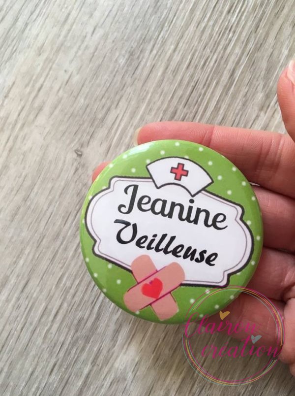 Badge prénom veilleuse