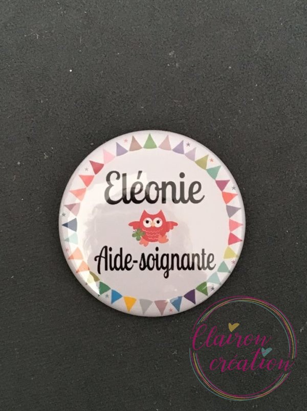 Badge prénom aide soignante