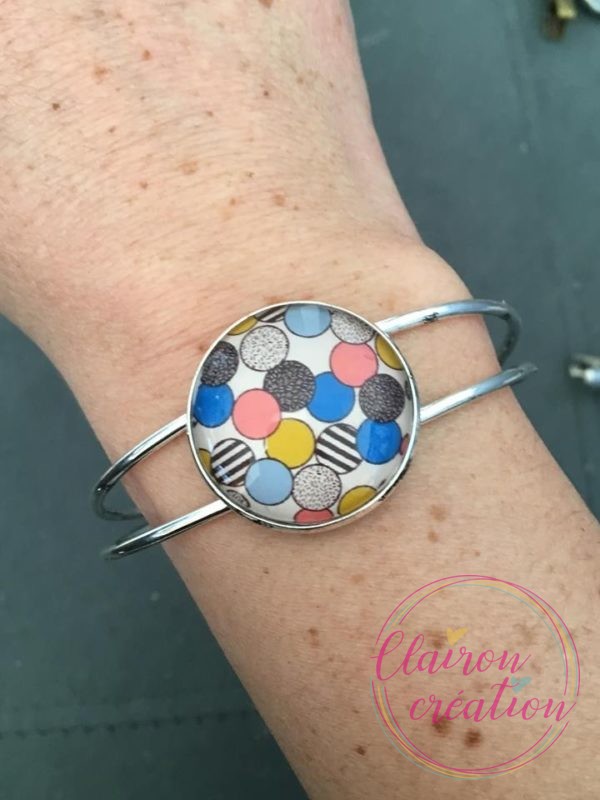Bracelet Manchette ronds "Haut en couleurs"