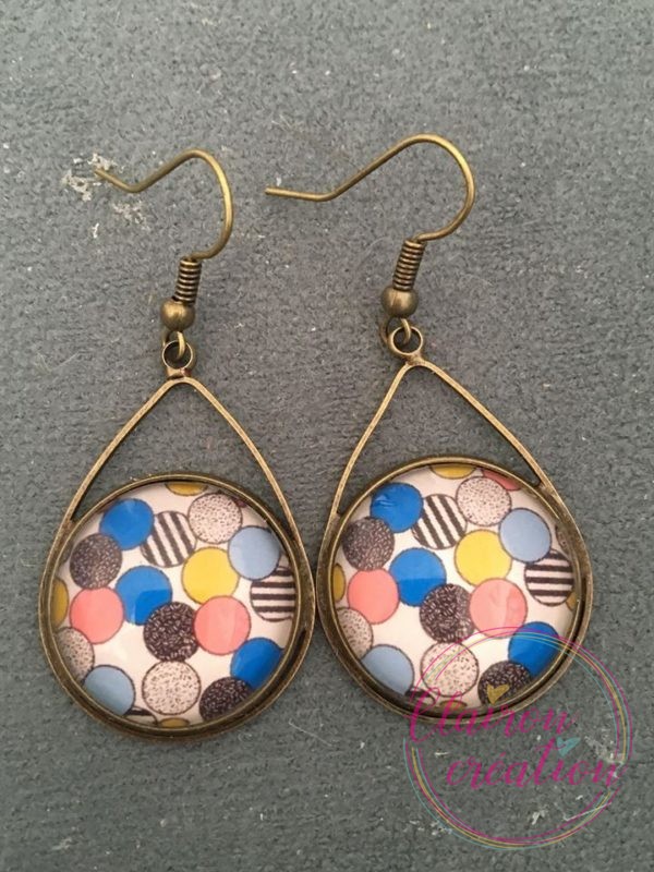 Boucles triangle ronds "Haut en couleurs"