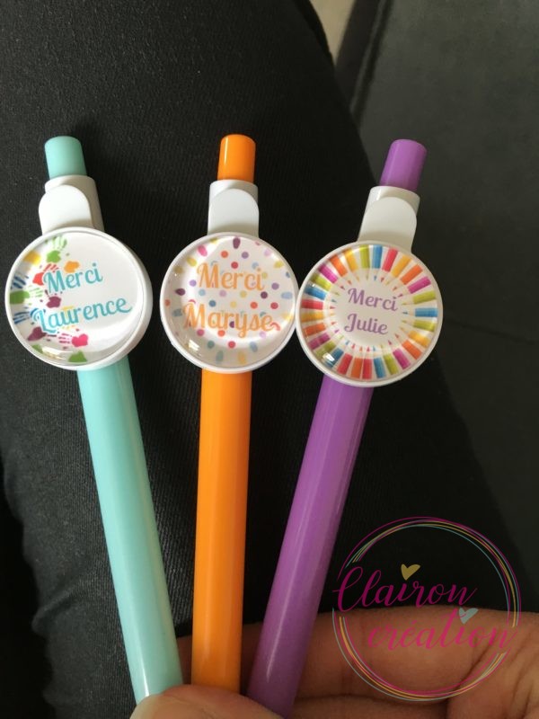 Crayon au choix Merci avec prénom