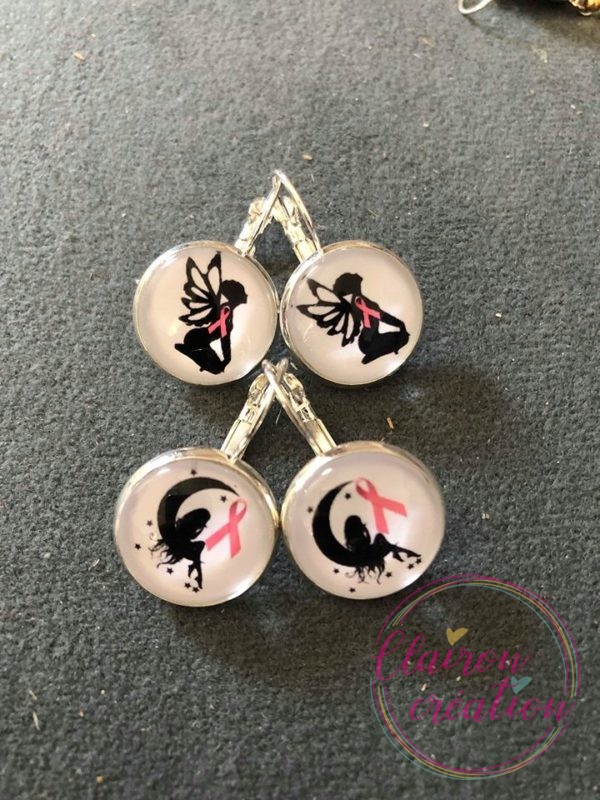 🎀 Octobre Rose 🎀  Boucles dormeuses