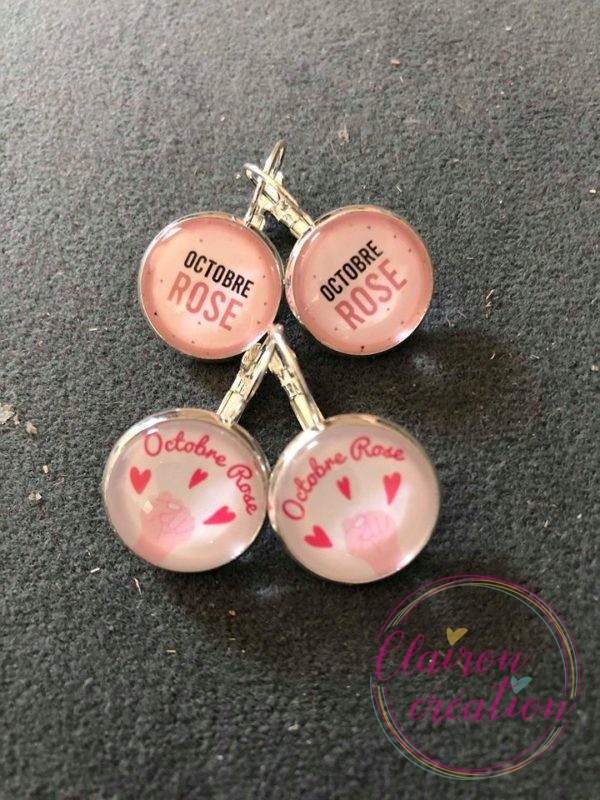 🎀 Octobre Rose 🎀  Boucles Octobre Rose