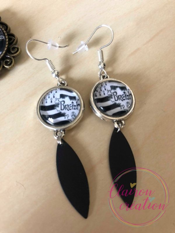 Boucles pendantes Drapeau Breton (61)