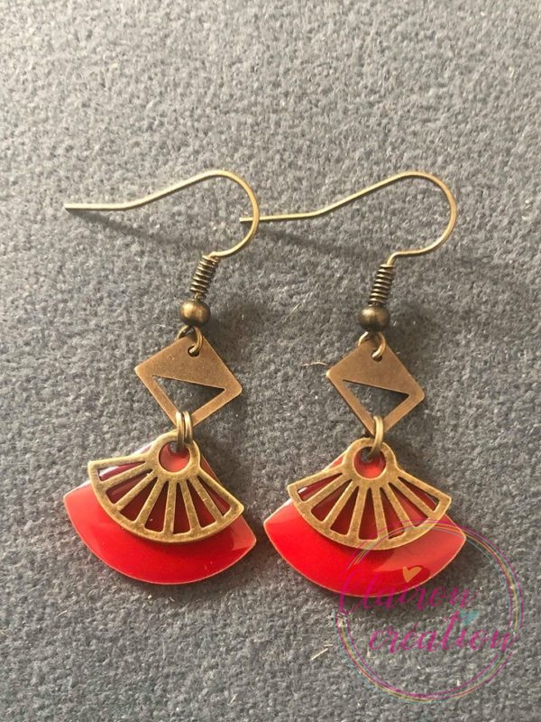 Boucles Amérindienne Rouge