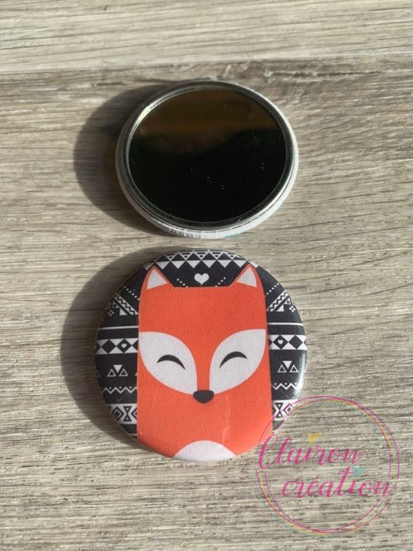 Miroir de poche petit renard