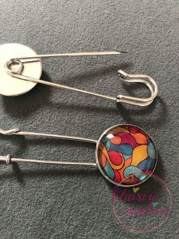 Broche méli mélo en couleur