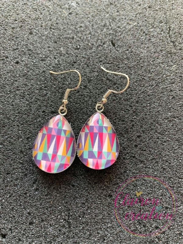 Boucles goutte formes géométriques