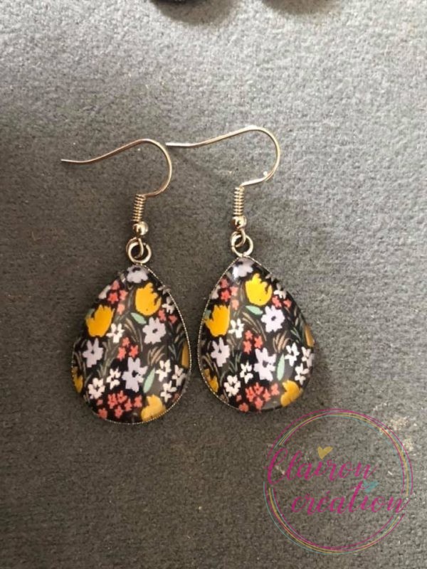 Boucles goutte mélange de fleurs