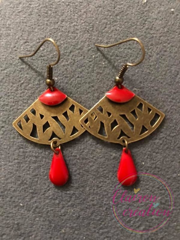Boucles Pocahontas rouge