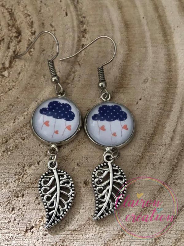 Boucles pendantes Cœurs dans les nuages