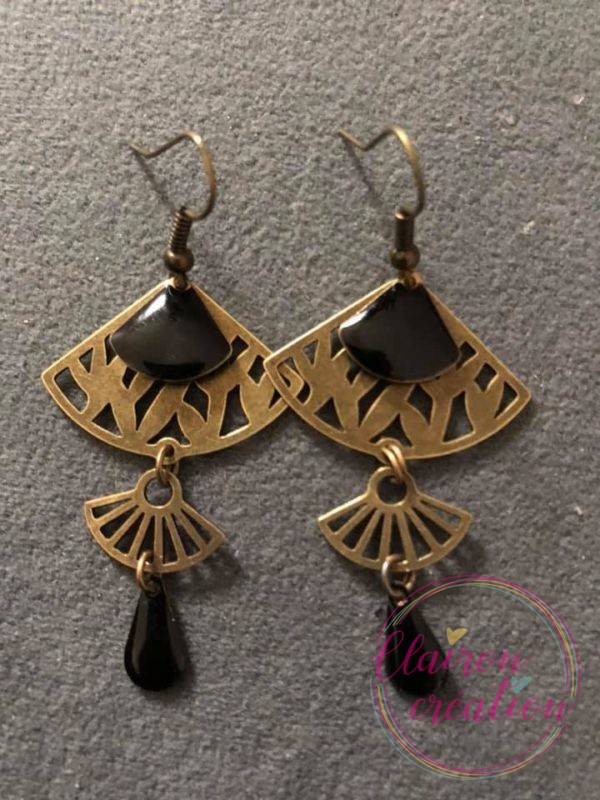 Boucles Pocahontas sequin noir