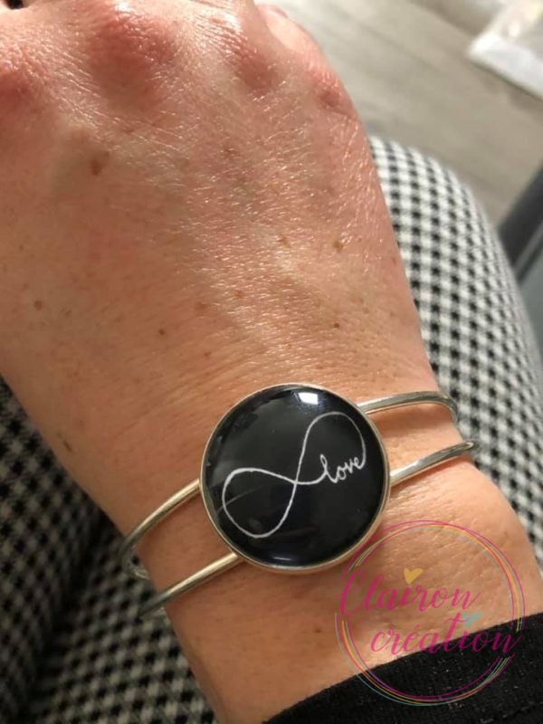 Bracelet Manchette Love infini