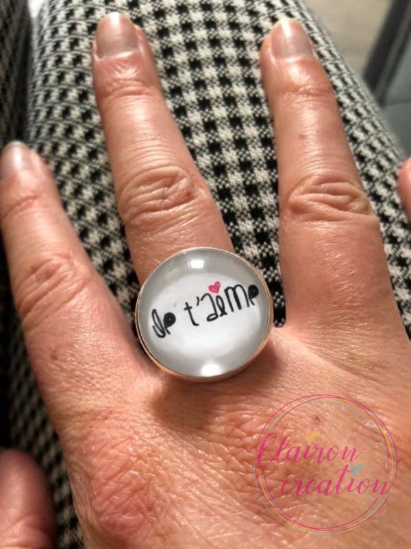 Bague motif Je t'aime