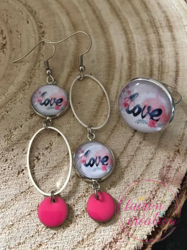 Parure Love rose