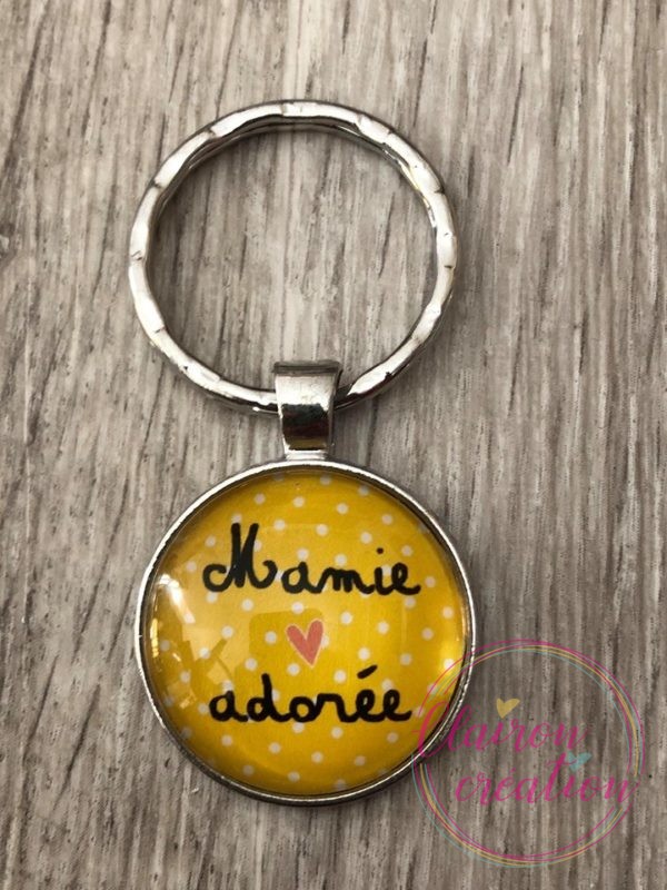 Porte Clé Mamie adorée Cœur