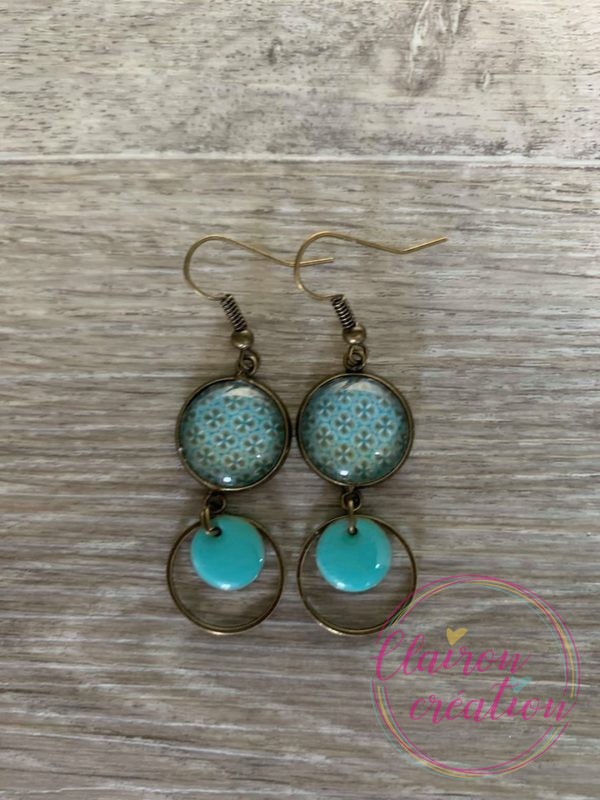 Boucles pendantes Croix