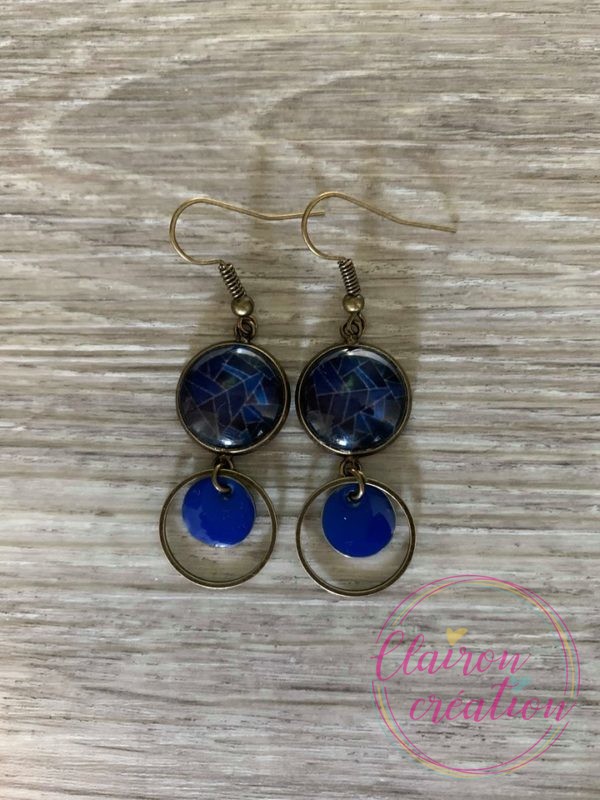 Boucles pendantes formes géométriques