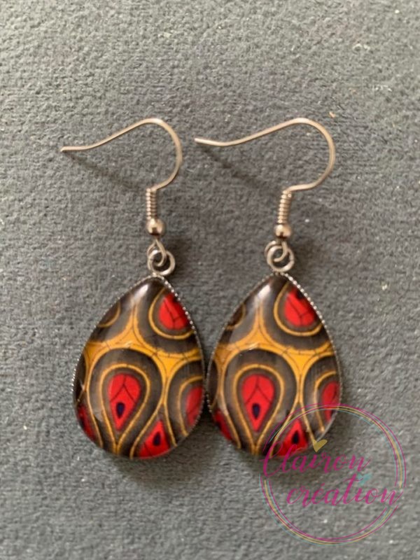Boucles goutte Wax Rouge