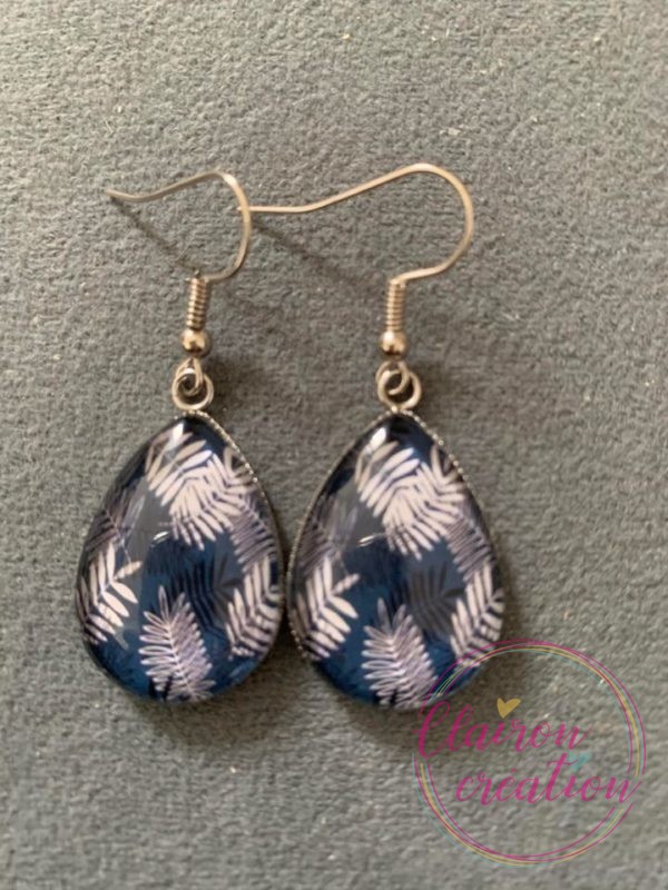 Boucles goutte Feuillage Doré