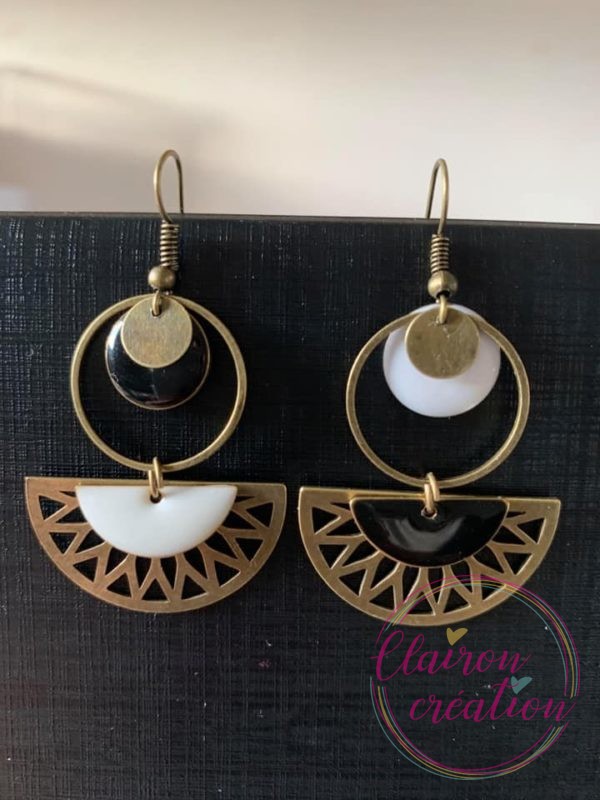 Boucles Bicolore Ying Yang
