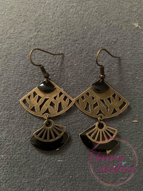 Boucles Esmeralda sequin Noir