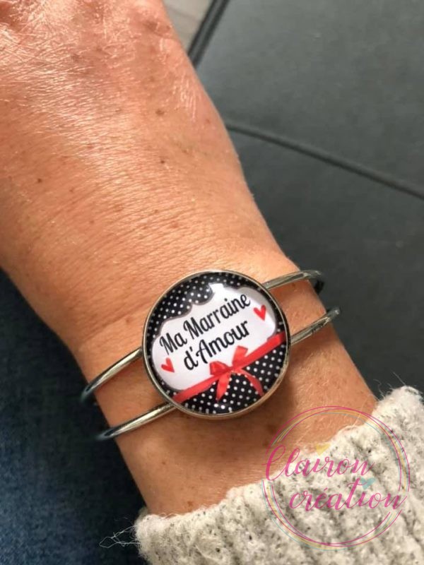 Bracelet Manchette ma Marraine d'amour