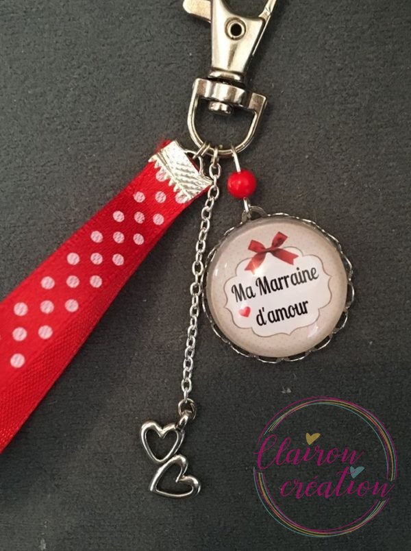 Porte Clé ma Marraine d'amour