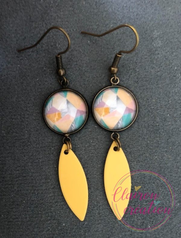 Boucles pendantes Formes géométriques