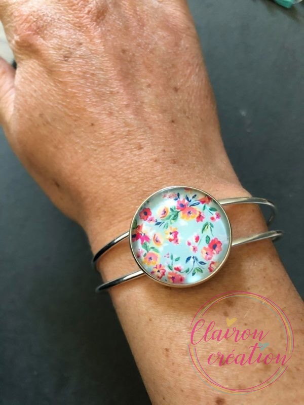 Bracelet Manchette Petites Fleurs