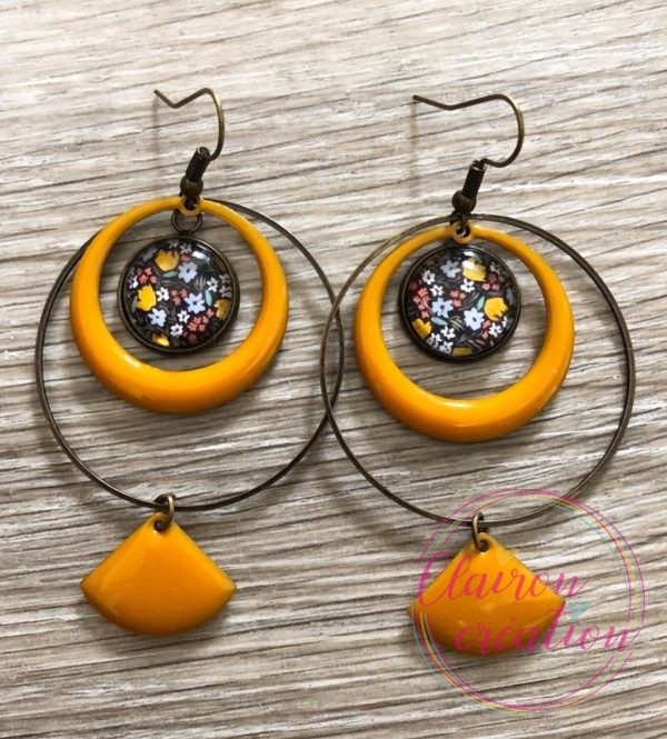 Boucles EVIE Créole Moutarde (8)