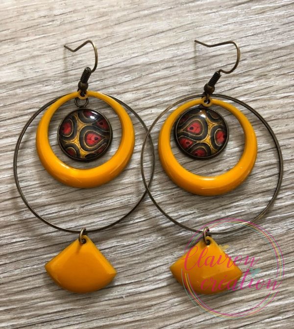 Boucles EVIE Créole Moutarde (7)