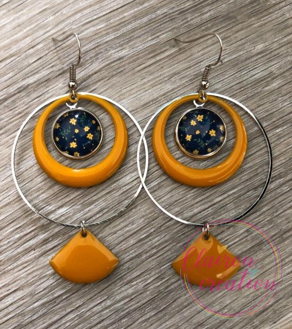 Boucles EVIE Créole Moutarde (9)