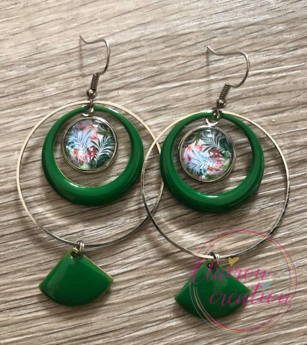 Boucles EVIE Créole Vert (3)