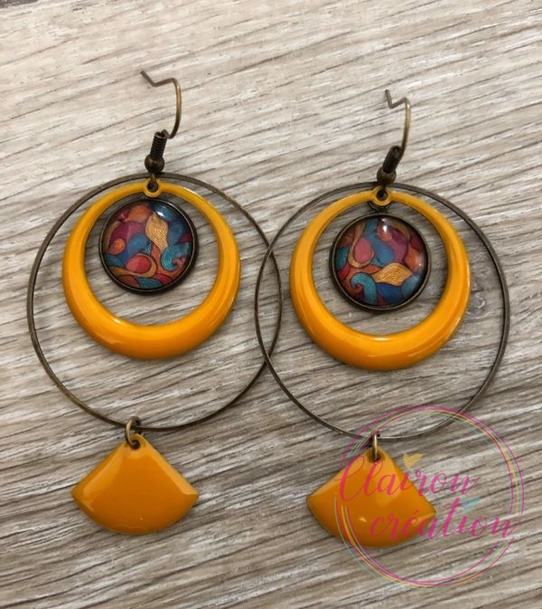 Boucles EVIE Créole Moutarde (10)